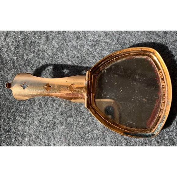 Unknown Maker Incised Decoration, Lip stick holder and mirror for purse  purse s - Picture 3 of 4